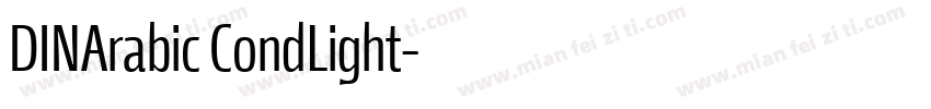 DINArabic CondLight字体转换